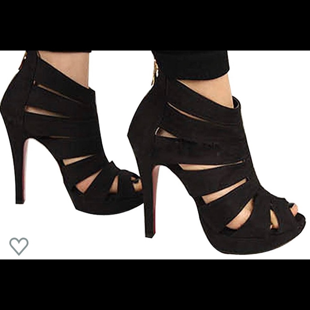 Cutout Peep Toe Heels